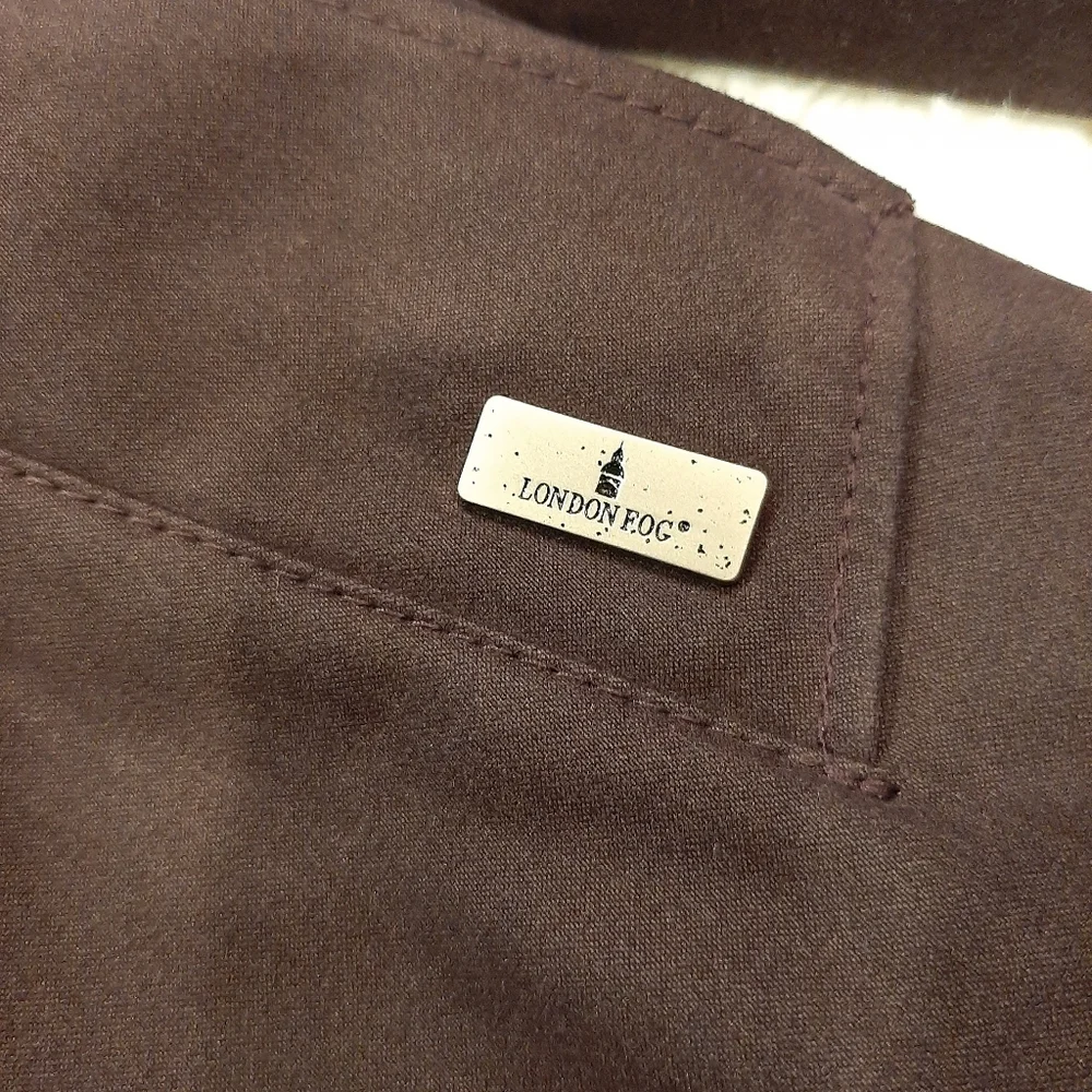 LONDON FOG Purple coat with removable hood - Picture 5 of 13